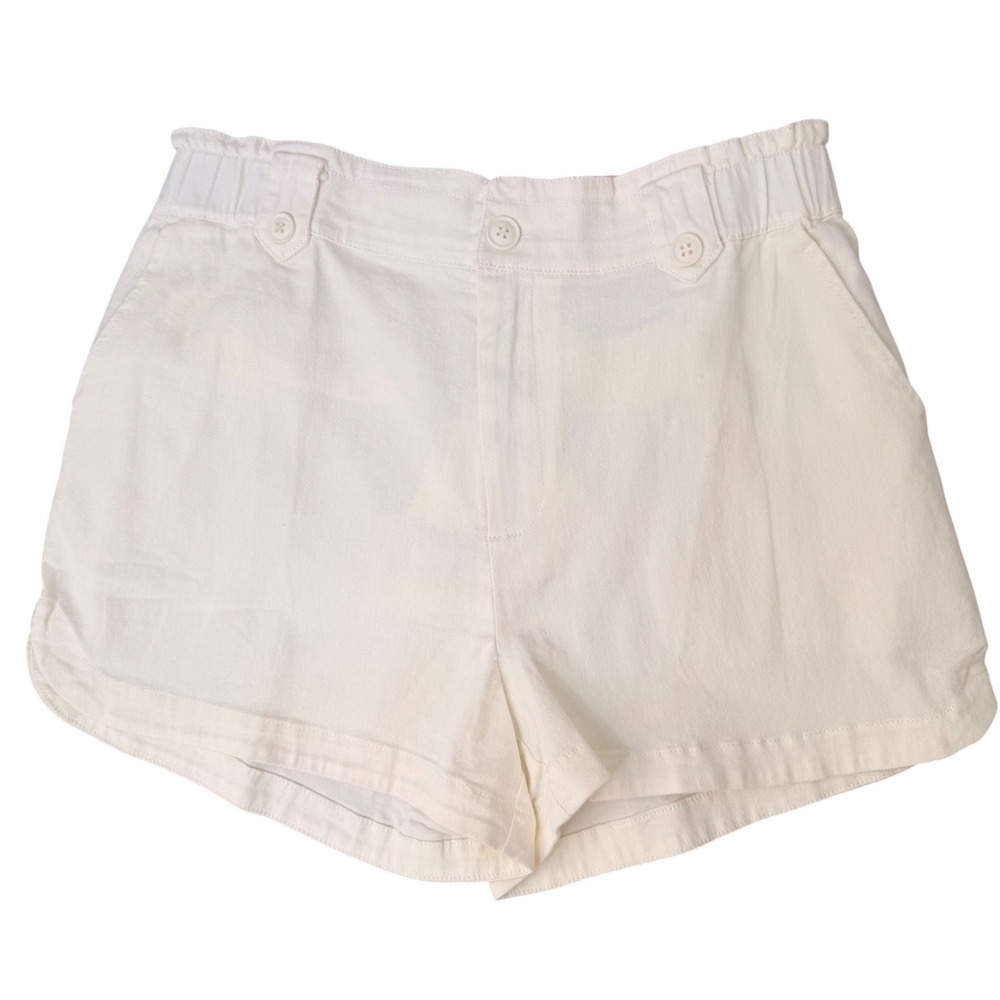 Clean Girl Elevated Basics White Chino Shorts (L) 3 Inch Staple‎ Summer Piece - Picture 14 of 14